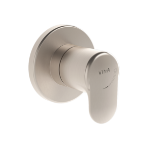 Inbouw stopkraan - Bidetkraan Vitra Root Geborsteld Nikkel incl Inbouwdeel