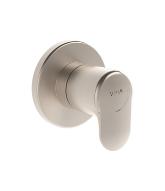 VITRA Inbouw stopkraan - Bidetkraan Vitra Root Geborsteld Nikkel incl Inbouwdeel