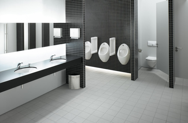 Urinoir met Sensor Vitra Arkitekt – Geïntegreerde Spoeling met Netvoeding