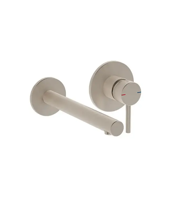 VITRA Inbouw wastafelkraan Vitra Origin Geborsteld Nikkel eenhendel