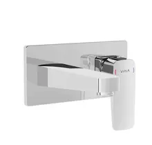 Inbouw wastafelkraan Vitra Root Square Chroom eenhendel met muurplaat