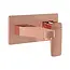 VITRA Inbouw wastafelkraan Vitra Root Square Rose koper eenhendel met muurplaat