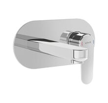 Inbouw wastafelkraan Vitra Root Round Chroom eenhendel met muurplaat