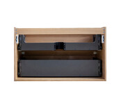 Wastafelonderkast 60cm naturel eik/mat zwart⎢Wiesbaden Lotus⎢onderkast met 2 laden - 32.3685