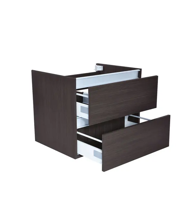 Wastafelonderkast 60cm Houtnerf Grijs⎢Wiesbaden Vision⎢onderkast met 2 laden - 38.3905