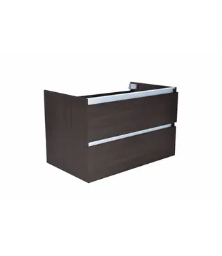 Wiesbaden Wastafelonderkast 80cm Houtnerf Grijs⎢Wiesbaden Vision⎢onderkast met 2 laden - 38.3906