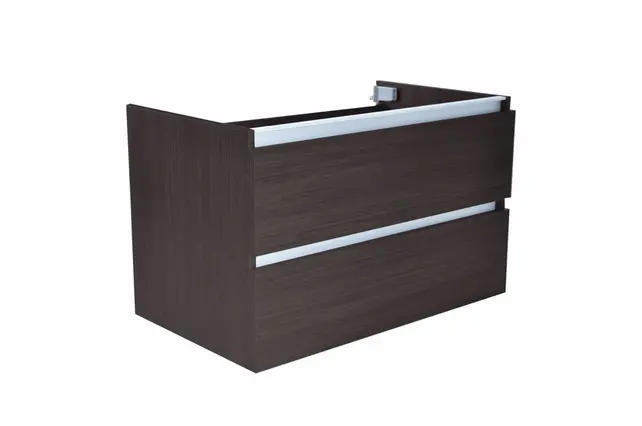 Wastafelonderkast 80cm Houtnerf Grijs⎢Wiesbaden Vision⎢onderkast met 2 laden - 38.3906