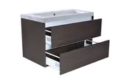 Wastafelonderkast 80cm Houtnerf Grijs⎢Wiesbaden Vision⎢onderkast met 2 laden - 38.3906