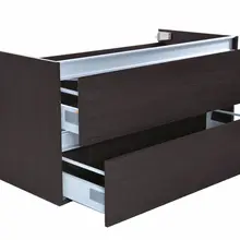 Wastafelonderkast 100cm Houtnerf Grijs⎢Wiesbaden Vision⎢onderkast met 2 laden - 38.3907