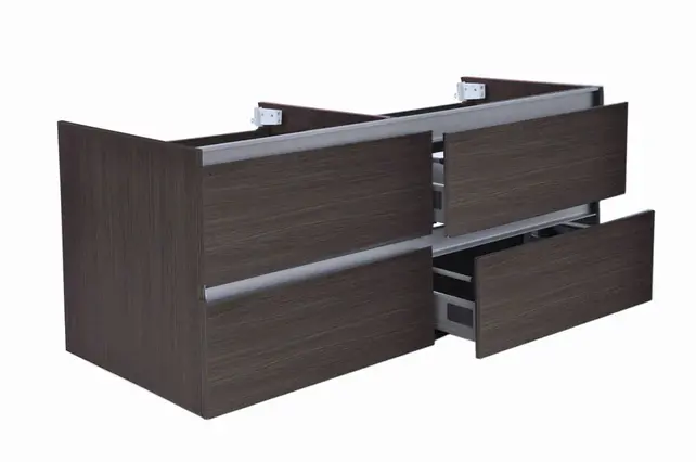 Wastafelonderkast 120cm Houtnerf Grijs⎢Wiesbaden Vision⎢onderkast met 4 laden - 38.3908