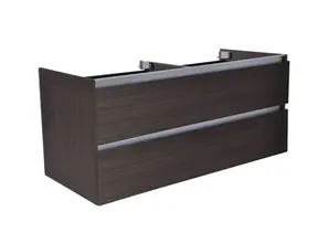 Wastafelonderkast 120cm Houtnerf Grijs⎢Wiesbaden Vision⎢onderkast met 4 laden - 38.3908