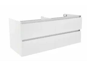 Wastafelonderkast 120cm Glans Wit⎢Wiesbaden Vision⎢onderkast met 4 laden - 38.3903