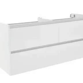 Wastafelonderkast 120cm Glans Wit⎢Wiesbaden Vision⎢onderkast met 4 laden - 38.3903