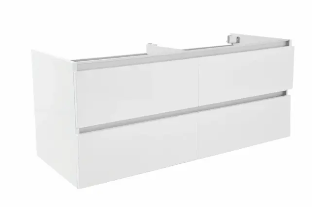 Wastafelonderkast 120cm Glans Wit⎢Wiesbaden Vision⎢onderkast met 4 laden - 38.3903
