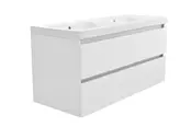Wastafelonderkast 120cm Glans Wit⎢Wiesbaden Vision⎢onderkast met 4 laden - 38.3903