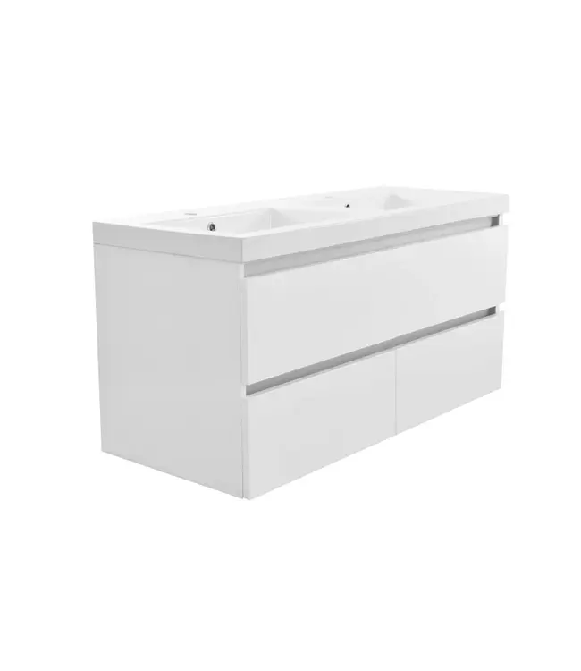 Wiesbaden Wastafelonderkast 120cm Glans Wit⎢Wiesbaden Vision⎢onderkast met 4 laden - 38.3903