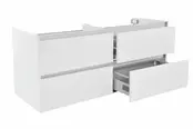 Wastafelonderkast 120cm Glans Wit⎢Wiesbaden Vision⎢onderkast met 4 laden - 38.3903