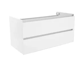 Wastafelonderkast 100cm Glans Wit⎢Wiesbaden Vision⎢onderkast met 2 laden - 38.3902