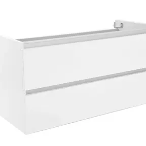 Wastafelonderkast 100cm Glans Wit⎢Wiesbaden Vision⎢onderkast met 2 laden - 38.3902