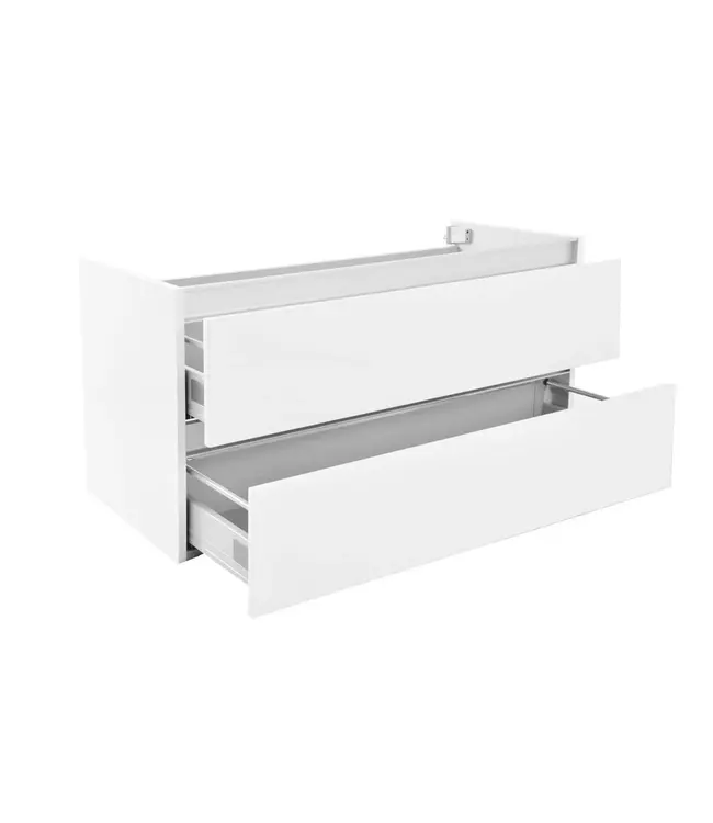 Wiesbaden Wastafelonderkast 100cm Glans Wit⎢Wiesbaden Vision⎢onderkast met 2 laden - 38.3902