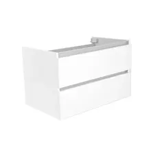 Wastafelonderkast 80cm Glans Wit⎢Wiesbaden Vision⎢onderkast met 2 laden - 38.3901