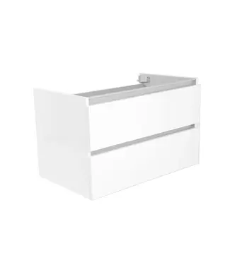 Wiesbaden Wastafelonderkast 80cm Glans Wit⎢Wiesbaden Vision⎢onderkast met 2 laden - 38.3901