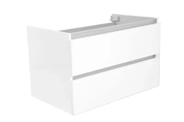 Wastafelonderkast 80cm Glans Wit⎢Wiesbaden Vision⎢onderkast met 2 laden - 38.3901