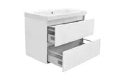 Wastafelonderkast 60cm Glans Wit⎢Wiesbaden Vision⎢onderkast met 2 laden - 38.3900
