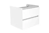 Wastafelonderkast 60cm Glans Wit⎢Wiesbaden Vision⎢onderkast met 2 laden - 38.3900