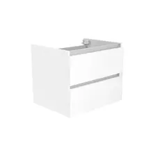 Wastafelonderkast 60cm Glans Wit⎢Wiesbaden Vision⎢onderkast met 2 laden - 38.3900