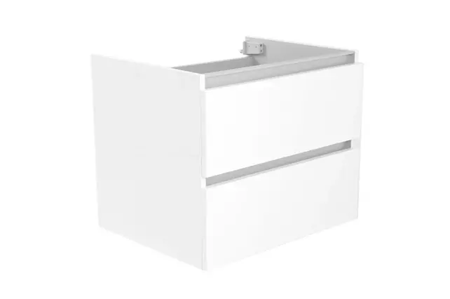 Wastafelonderkast 60cm Glans Wit⎢Wiesbaden Vision⎢onderkast met 2 laden - 38.3900