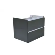 Wastafelonderkast 60cm Glans Grijs⎢Wiesbaden Vision⎢onderkast met 2 laden - 38.3910