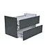 Wastafelonderkast 80cm Glans Grijs⎢Wiesbaden Vision⎢onderkast met 2 laden - 38.3911