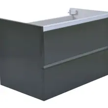 Wastafelonderkast 80cm Glans Grijs⎢Wiesbaden Vision⎢onderkast met 2 laden - 38.3911