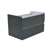 Wastafelonderkast 80cm Glans Grijs⎢Wiesbaden Vision⎢onderkast met 2 laden - 38.3911