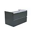 Wastafelonderkast 80cm Glans Grijs⎢Wiesbaden Vision⎢onderkast met 2 laden - 38.3911