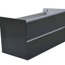 Wastafelonderkast 100cm Glans Grijs⎢Wiesbaden Vision⎢onderkast met 2 laden - 38.3912