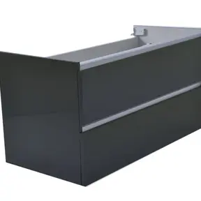 Wastafelonderkast 100cm Glans Grijs⎢Wiesbaden Vision⎢onderkast met 2 laden - 38.3912