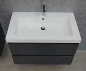 Wastafelonderkast 100cm Glans Grijs⎢Wiesbaden Vision⎢onderkast met 2 laden - 38.3912 Wastafelonderkast 100cm Glans Grijs⎢Wiesbaden Vision⎢onderkast met 2 laden - 38.3912