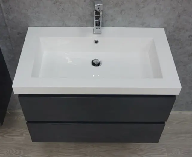 Wastafelonderkast 100cm Glans Grijs⎢Wiesbaden Vision⎢onderkast met 2 laden - 38.3912 Wastafelonderkast 100cm Glans Grijs⎢Wiesbaden Vision⎢onderkast met 2 laden - 38.3912