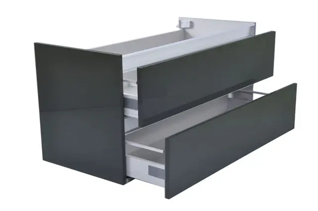 Wastafelonderkast 100cm Glans Grijs⎢Wiesbaden Vision⎢onderkast met 2 laden - 38.3912 Wastafelonderkast 100cm Glans Grijs⎢Wiesbaden Vision⎢onderkast met 2 laden - 38.3912