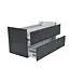 Wiesbaden Wastafelonderkast 100cm Glans Grijs⎢Wiesbaden Vision⎢onderkast met 2 laden - 38.3912