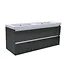 Wastafelonderkast 120cm Glans Grijs⎢Wiesbaden Vision⎢onderkast met 4 laden - 38.3913