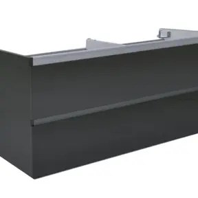 Wastafelonderkast 120cm Glans Grijs⎢Wiesbaden Vision⎢onderkast met 4 laden - 38.3913