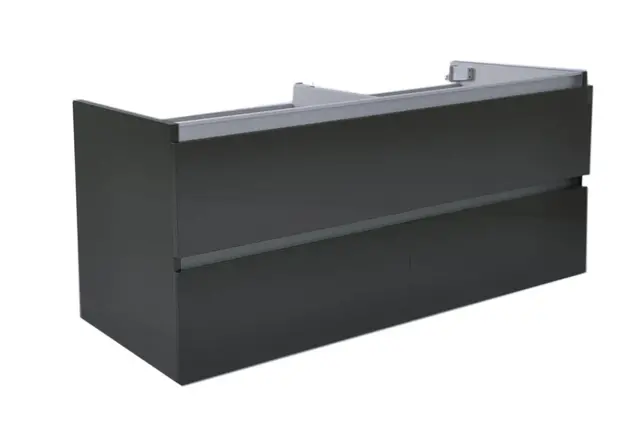 Wastafelonderkast 120cm Glans Grijs⎢Wiesbaden Vision⎢onderkast met 4 laden - 38.3913