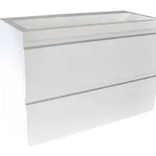 Ondiep Wastafelonderkast 80cm Glans Wit⎢Wiesbaden Shall⎢Onderkast met 2 laden - 38.4030