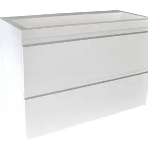 Ondiep Wastafelonderkast 80cm Glans Wit⎢Wiesbaden Shall⎢Onderkast met 2 laden - 38.4030