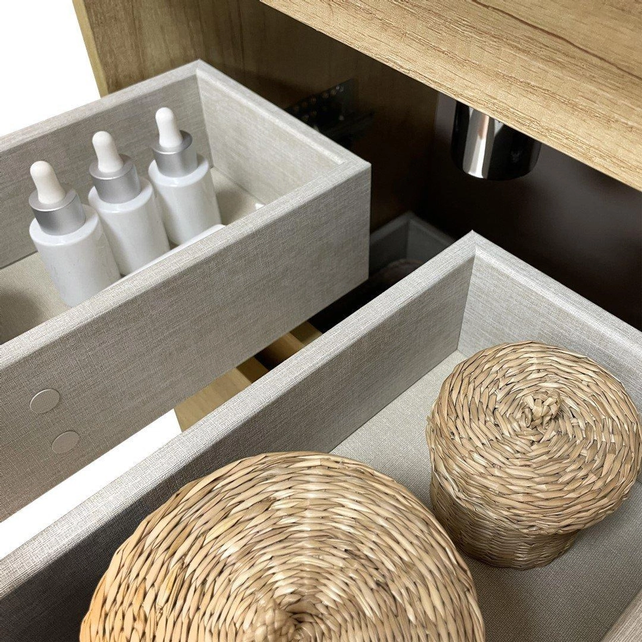 Wiesbaden Badkamermeubel Mini 45x35cm Glans Wit- Onderkast met 2 laden en wastafel keramiek - 38.4304