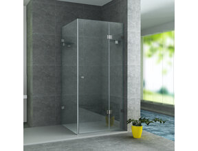 Douchecabine Portavole 90x90 cm Draaideur Profielloos - 195cm - 8mm veiligheidsglas met Nano-coating