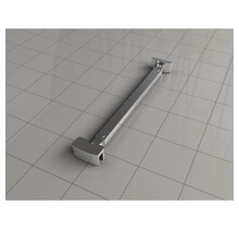 Inloopdouche Stabilisatiestang Glaskoppeling 45° 60 cm inkortbaar Omkeerbaar Muur/Glas steun douchewand